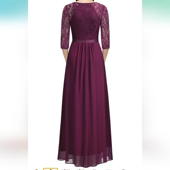 Formal Lace Split Side Maxi Dress - Picture 6 of 7